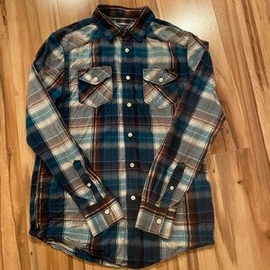 American Rag Men's Plaid Button-Up Shirt—S